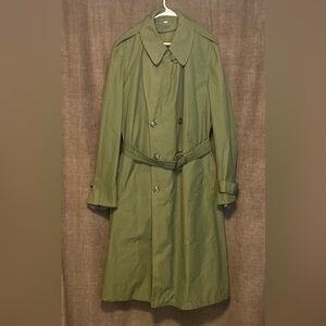 Vintage Military Issue 1950’s Korean War Era Trench coat Men’s Long- Large
